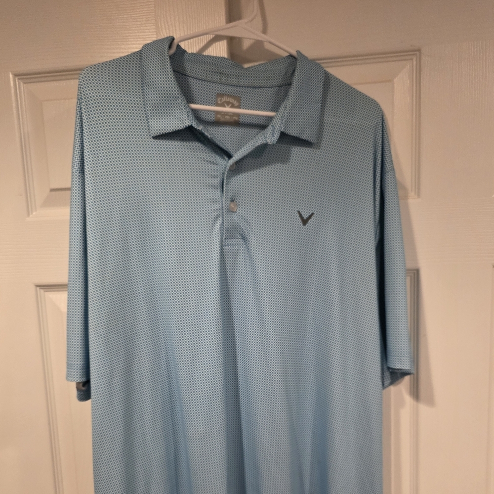 Callaway XXL blue checker polo